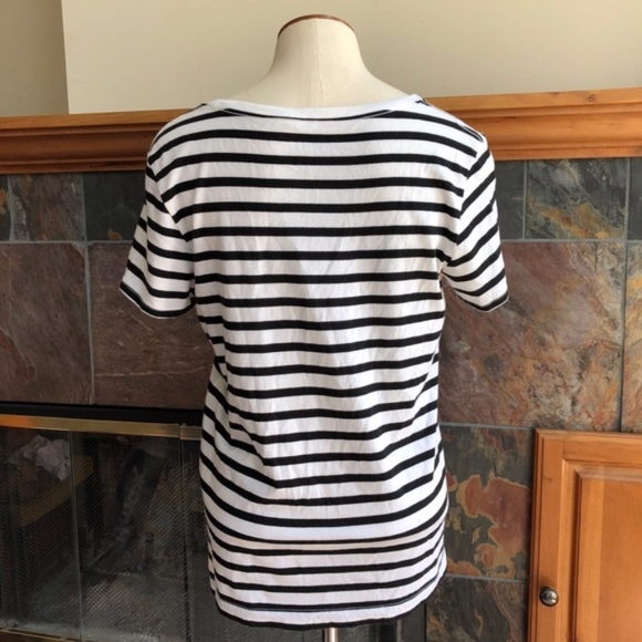 Kate Spade NY Queen Bee Graphic T Shirt Striped - Picture 3 of 6